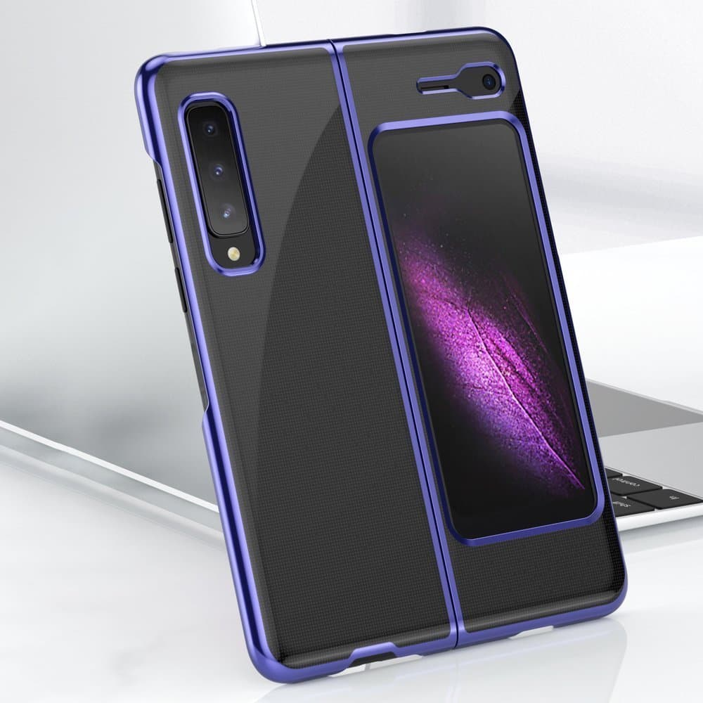Plating Case elektropletna ovitek za Samsung Galaxy Fold, modra 4