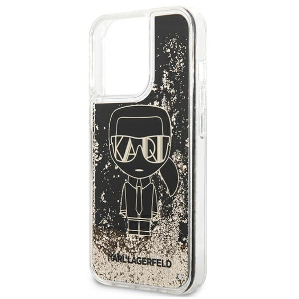 Karl Lagerfeld Liquid Glitter Gatsby ovitek za iPhone 13 Pro Max - Črna 6