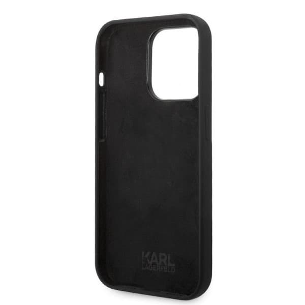 Etui Karl Lagerfeld Silicone Ikonik za iPhone 14 Pro - črni 7