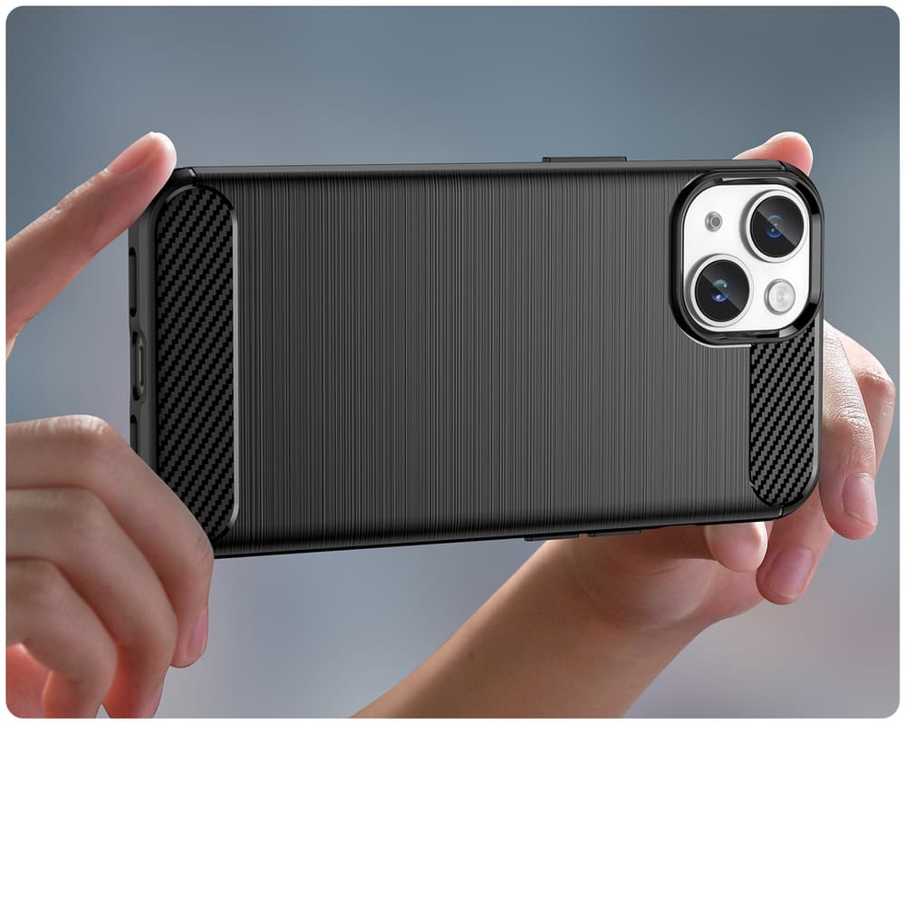 Hurtel Carbon ovitek za iPhone 14 Plus - črn 5