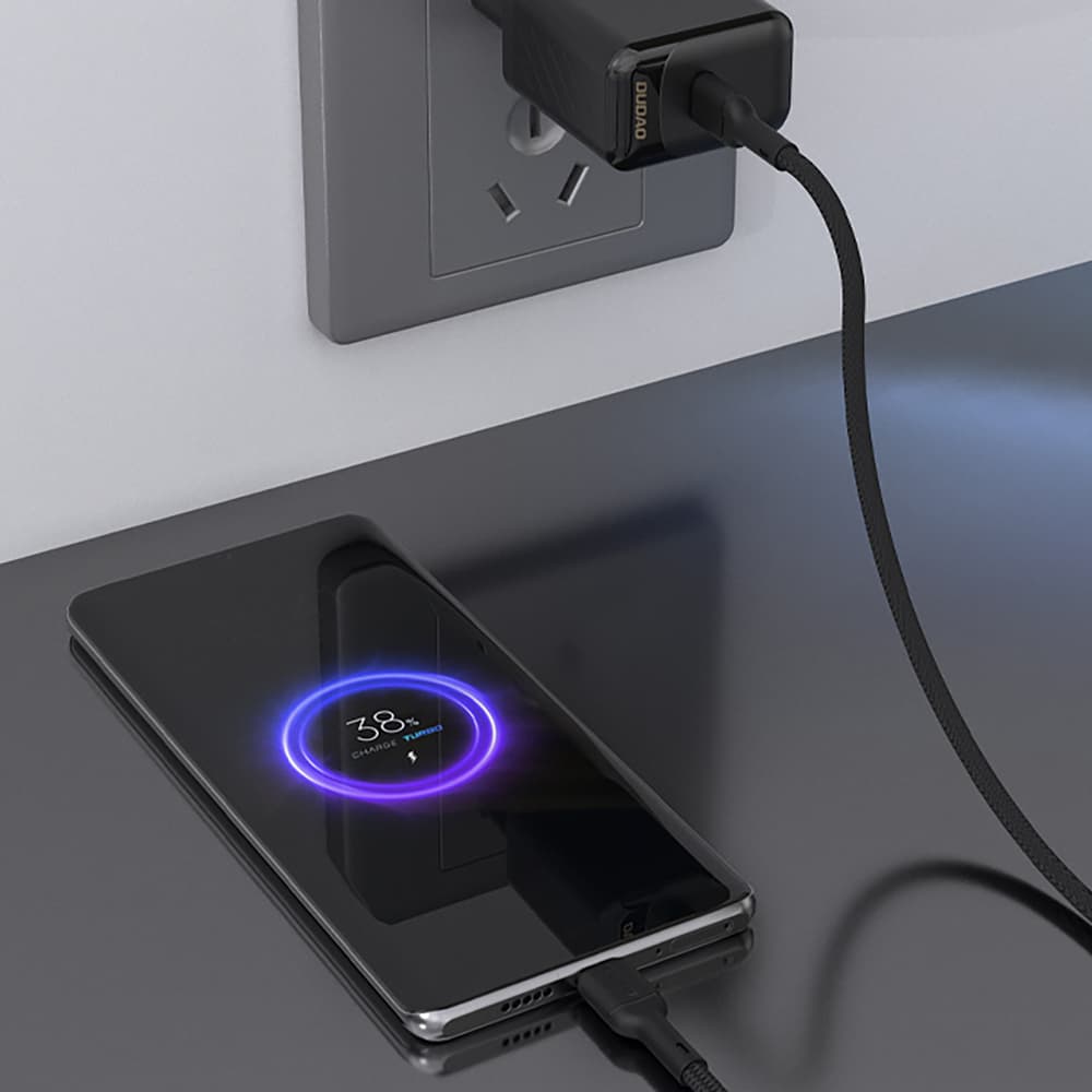 Dudao L9C 65W USB-C - USB-C 2m kabel, črn 7