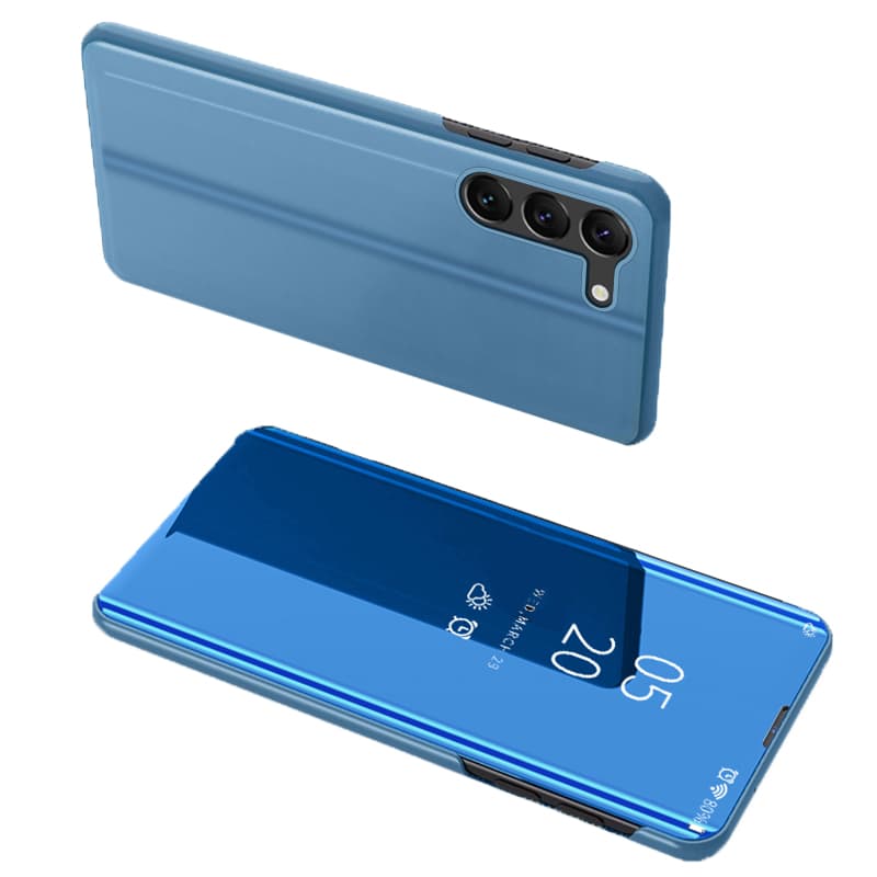 Hurtel Clear View Case preklopni ovitek za Samsung Galaxy S23+ (Plus), moder