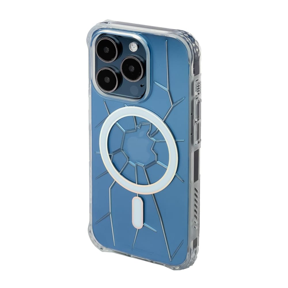 Ovitek Kingxbar PQY Crack Series MagSafe za iPhone 15 Pro Max - Prozoren