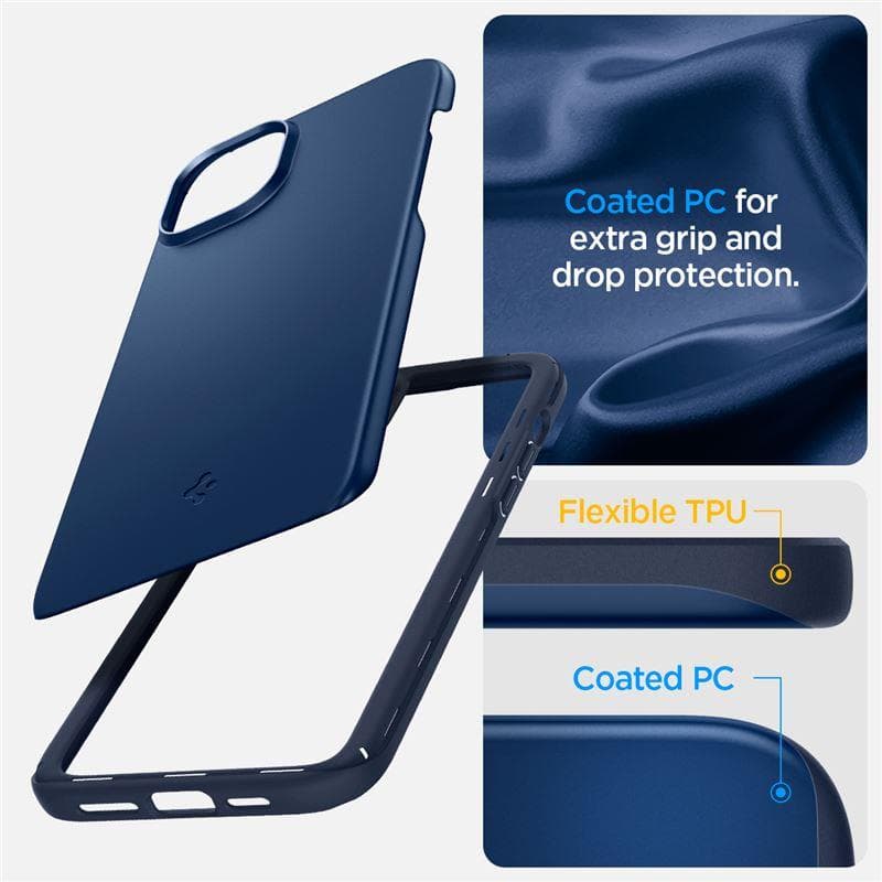 Ovitek Spigen Thin Fit za iPhone 15 Plus - moder 4