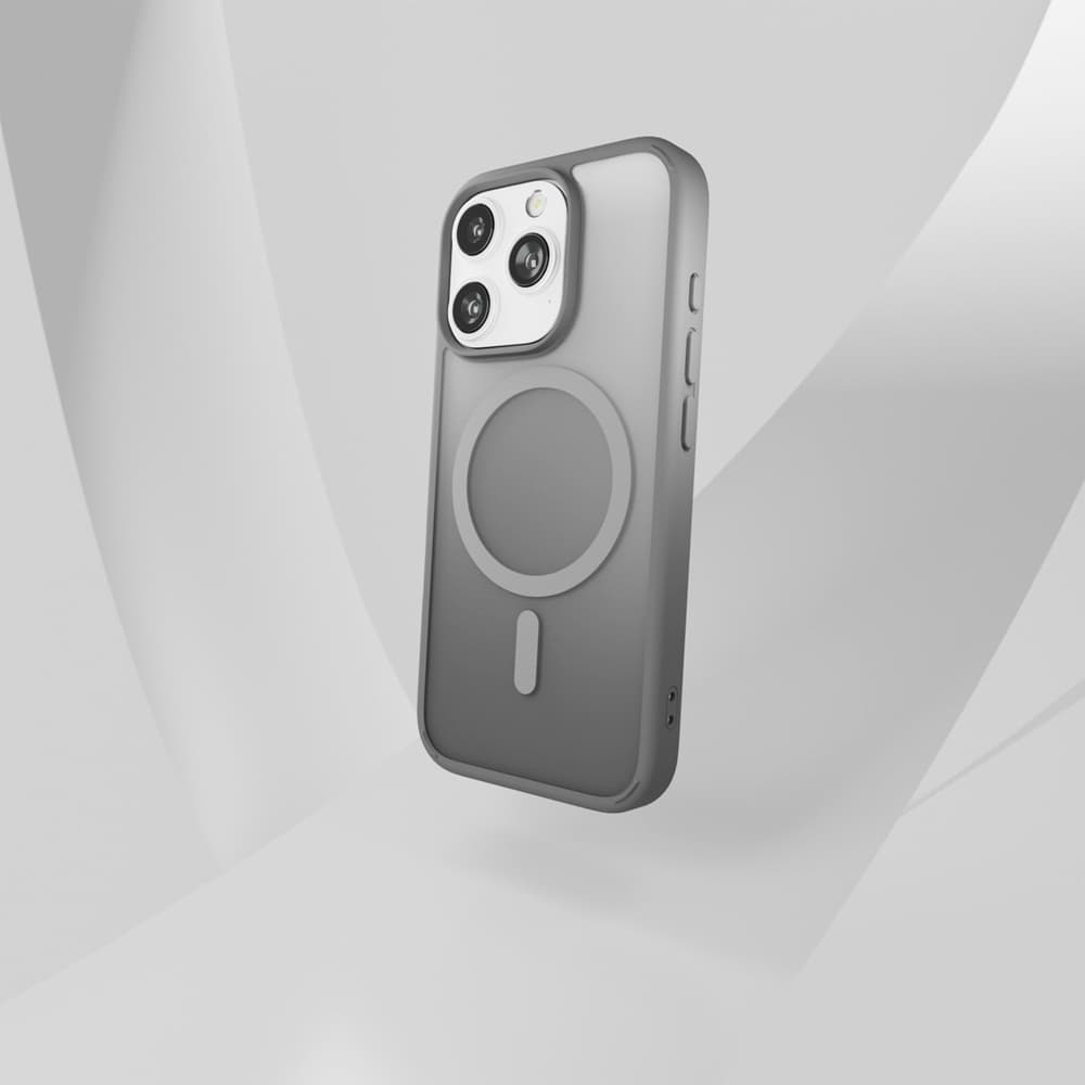 Puro Gradient MagSafe silikonski ovitek za iPhone 16 Pro - srebrn 7