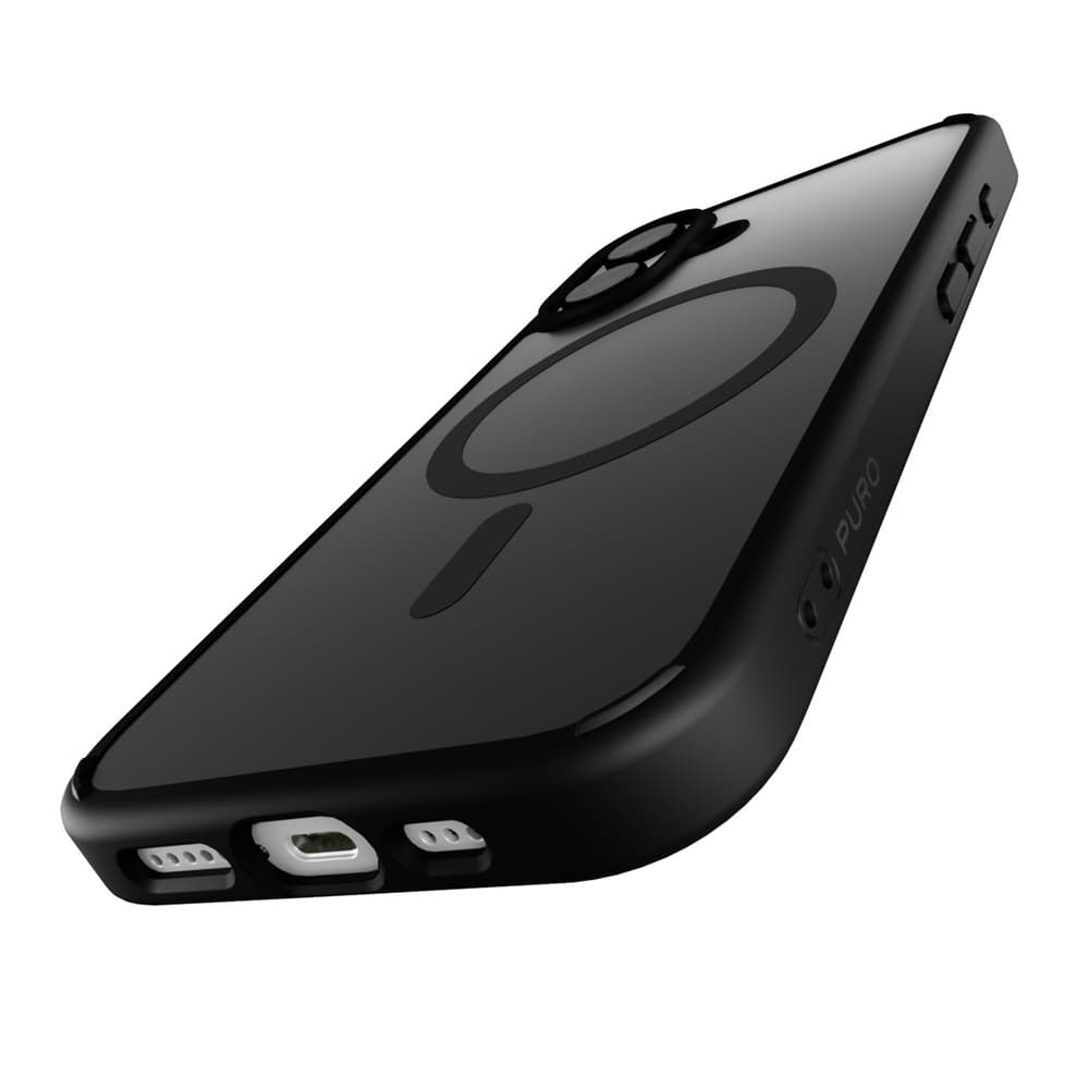 Puro Gradient MagSafe silikonski ovitek za iPhone 16 - Črna 7