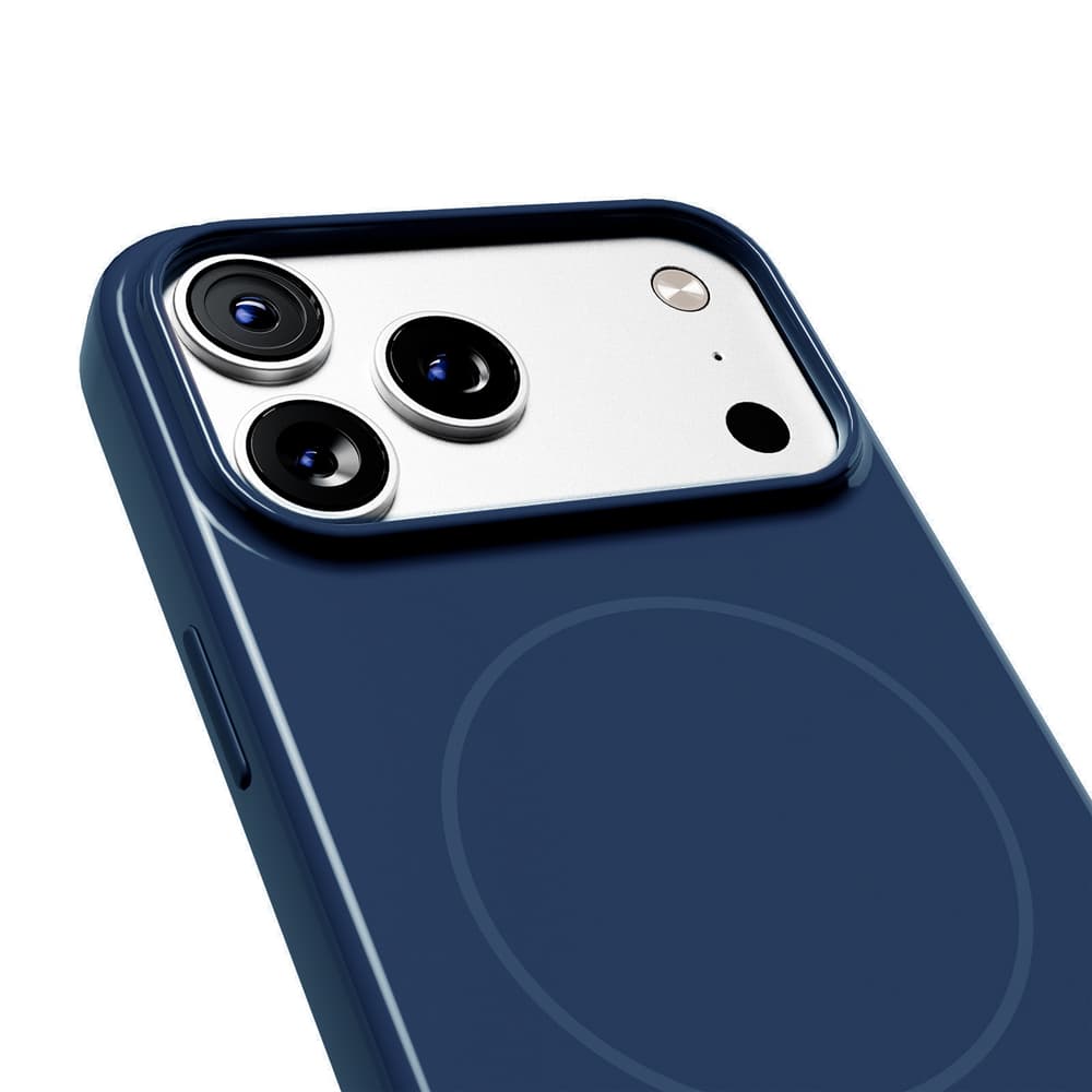 Puro Pulse ovitek za iPhone 17 Pro, polikarbonat, temno moder - MagSafe 5