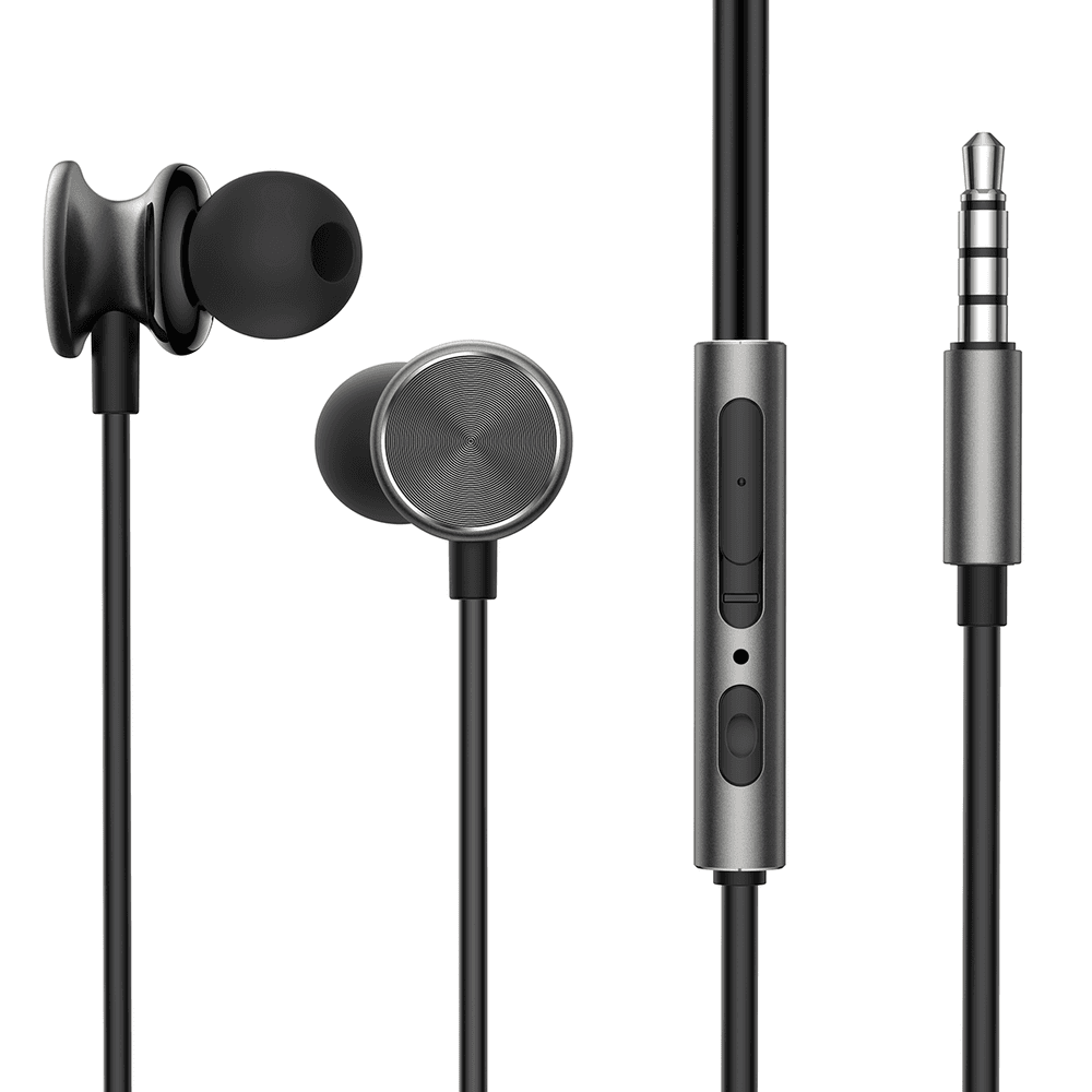 Joyroom JR-EW03 žične slušalke (in-ear) - temno sive
