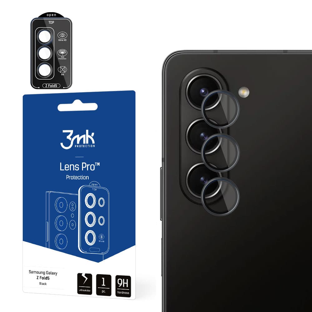 Zaščita za kamero 3mk Lens Protection Pro za Samsung Galaxy Z Fold 5 - črna