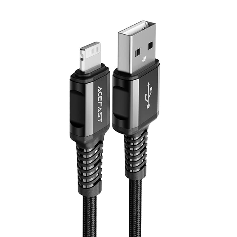 Acefast kabel MFI USB - Lightning 1.2m, 2.4A - Črn
