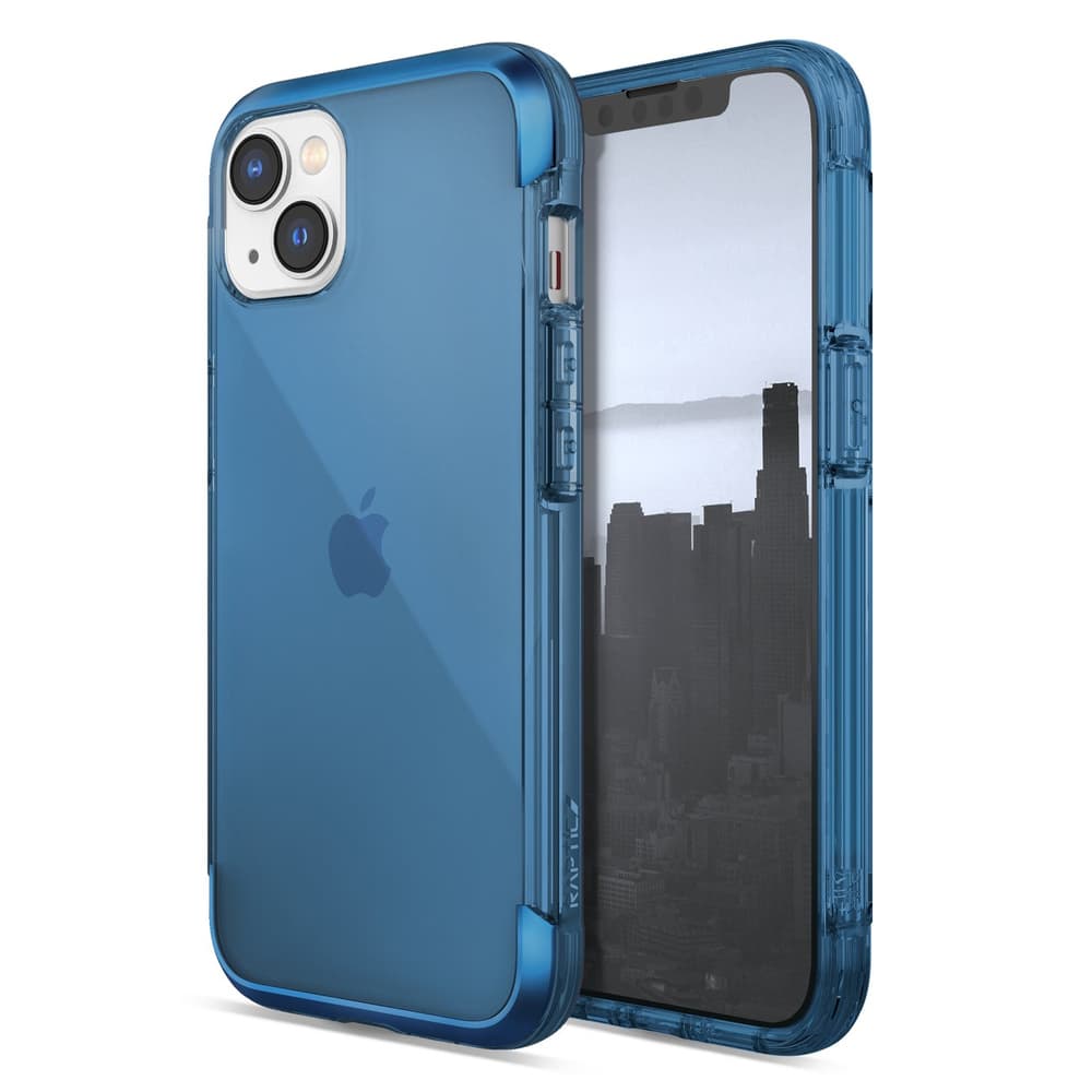 Ovitek Raptic X-Doria Air za iPhone 14 Plus, MagSafe, Kovinski elementi, Modra