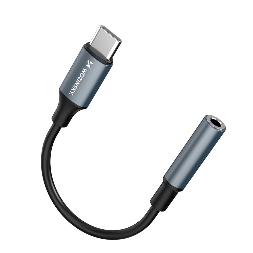 Wozinsky WACM-01 USB-C na 3.5mm adapter (črn) 3
