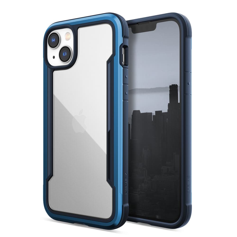 Raptic X-Doria Shield ovitek za iPhone 14 z aluminijastim okvirjem - moder