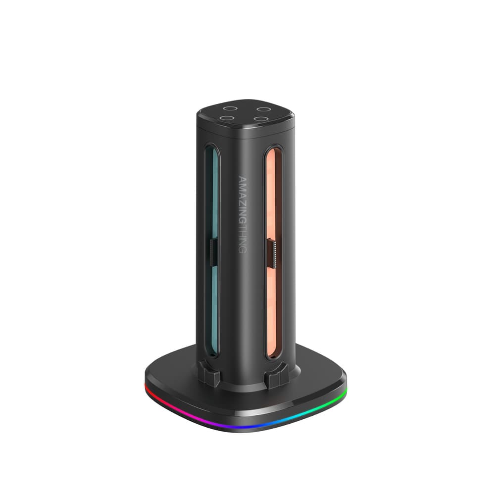 Polnilna postaja AmazingThing Thunder Pro PlayDock za 2 kontrolnika Nintendo Switch - črna