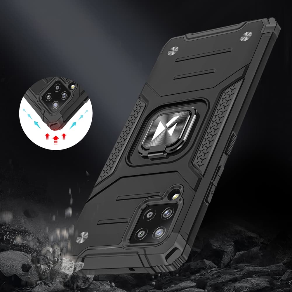 Wozinsky Ring Armor ovitek za Samsung Galaxy A42 5G, modra 7