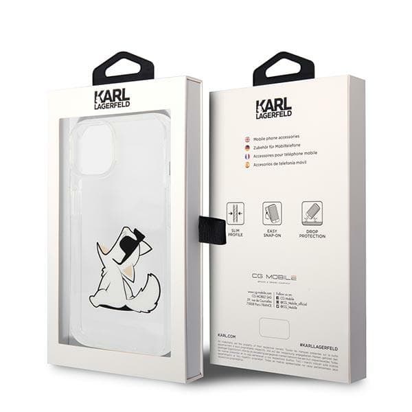 Karl Lagerfeld ovitek za iPhone 14 Plus Choupette Fun, prozoren 8