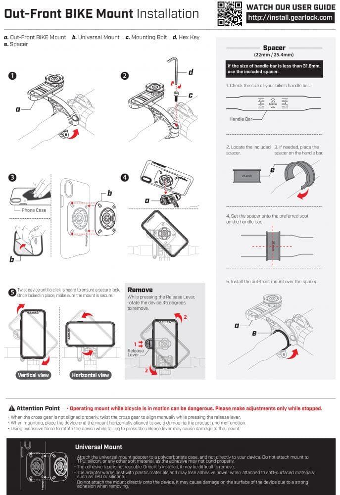Spigen Gearlock MF100 nosilec za krmilo kolesa – črn 3
