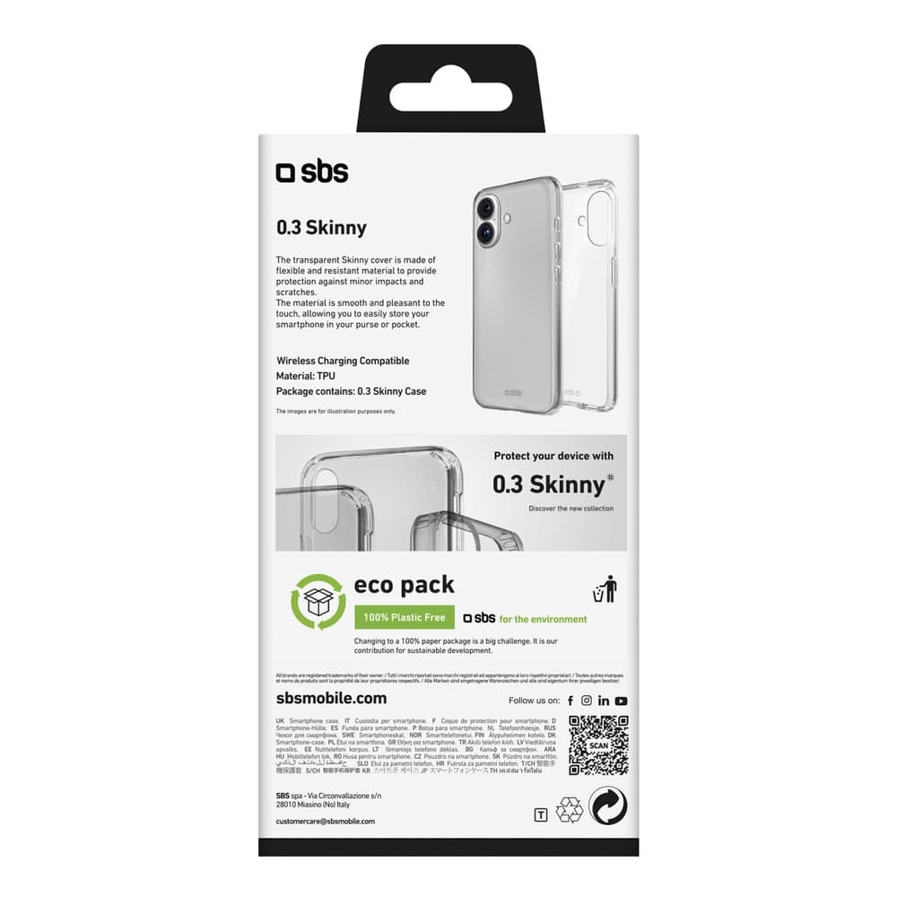 SBS Skinny ovitek za iPhone 16 Plus - prosojen 3