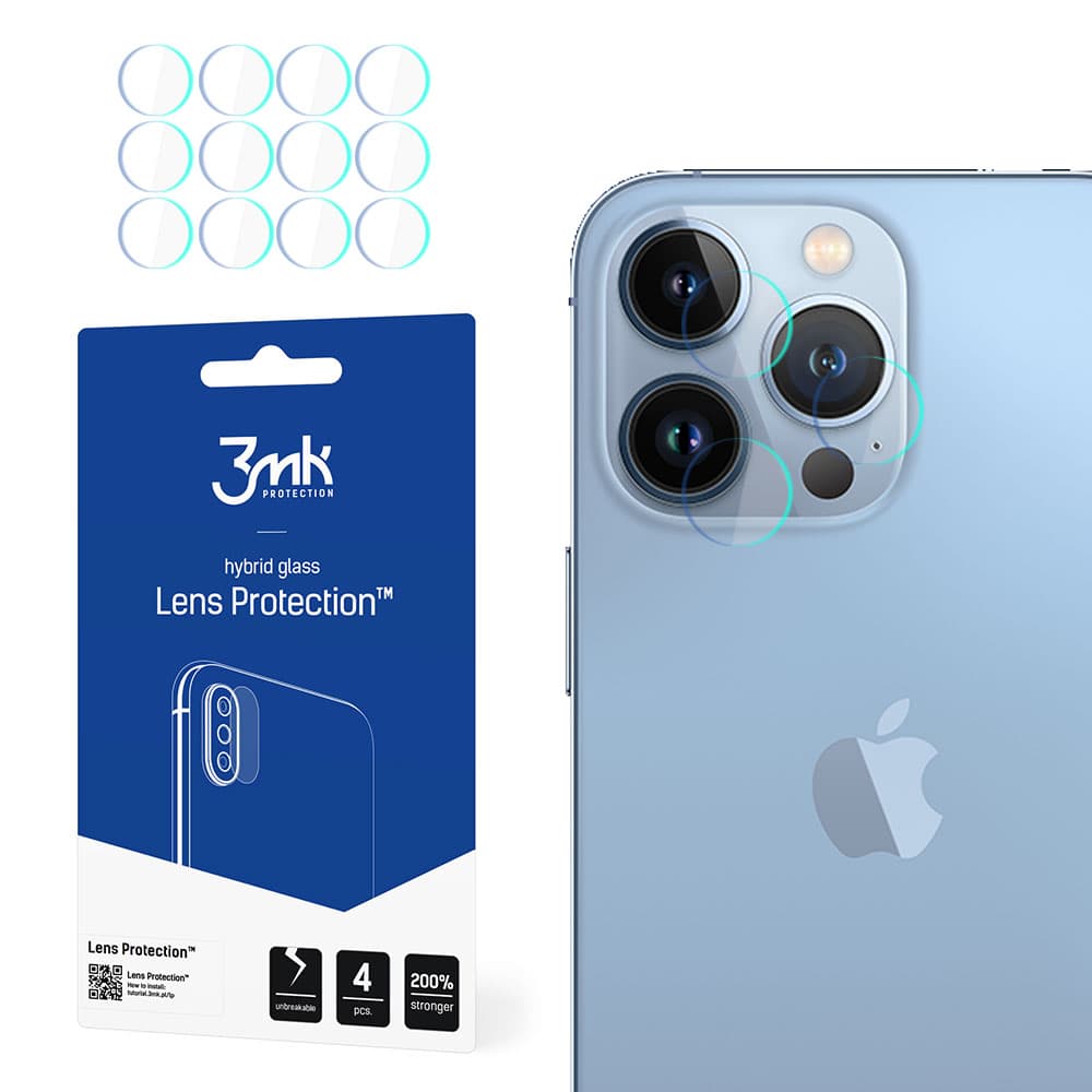 3mk Kaljeno steklo 7H za kamero za Apple iPhone 13 Pro Max