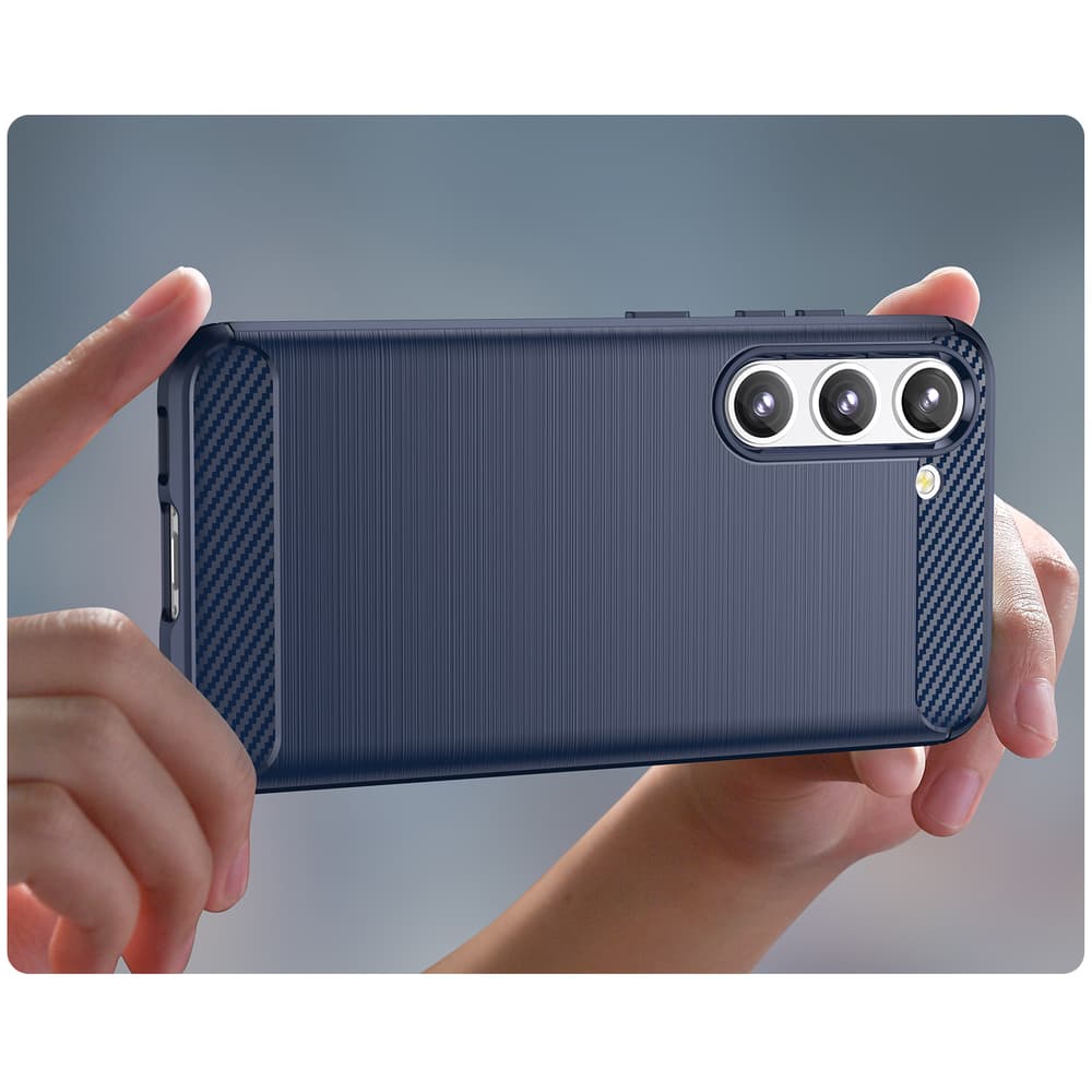 Hurtel Carbon Case ovitek za Samsung Galaxy S23+, modri 7