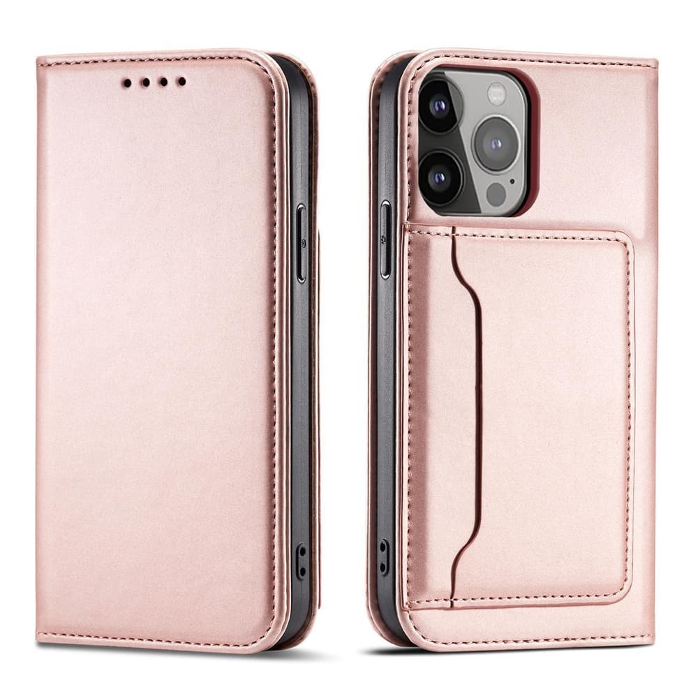 Hurtel Magnet Card ovitek za Samsung Galaxy S23+, denarnica, stojalo, roza
