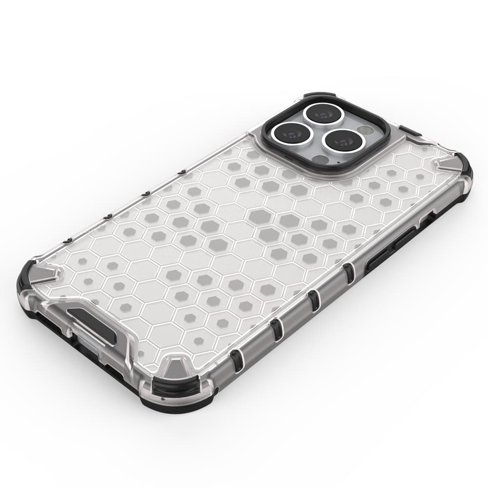 Honeycomb ovitek z TPU odbijačem za iPhone 13 Pro - rdeč 5