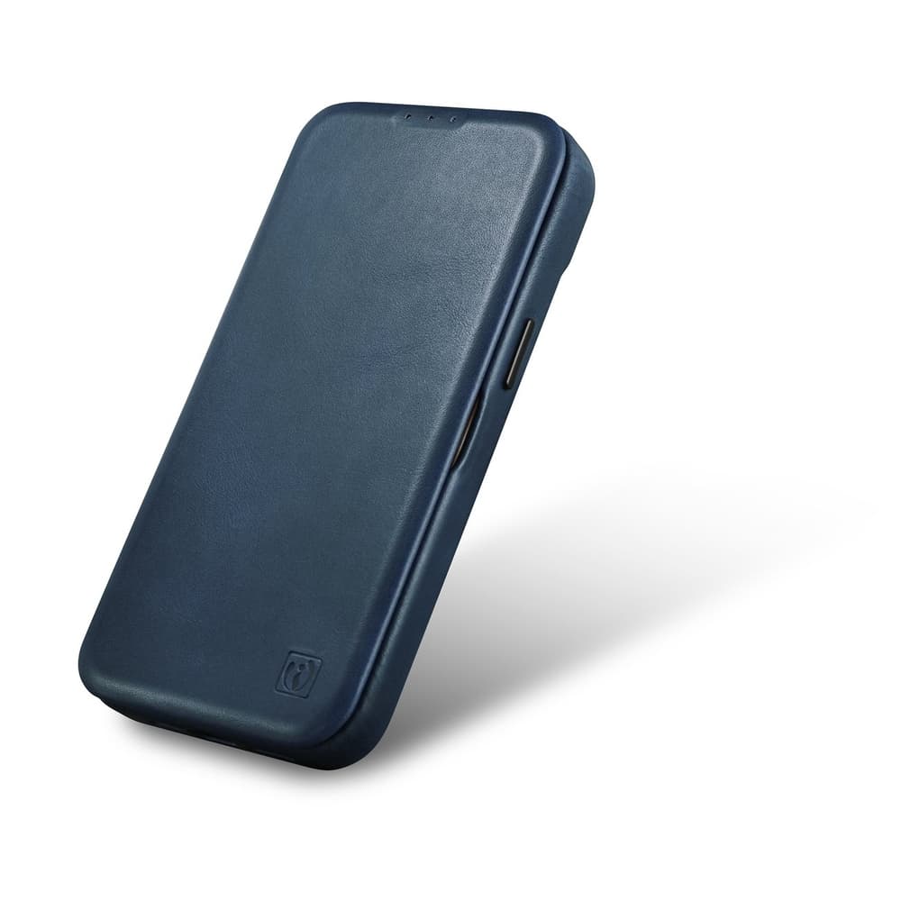 Ovitek iCarer Oil Wax za iPhone 14 Plus, moder 7