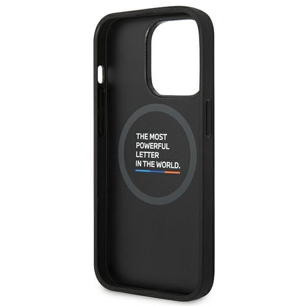BMW ovitek za iPhone 14 Pro Max 6.7" (usnjeni, črn) 7