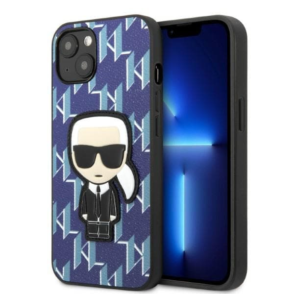 Karl Lagerfeld Monogram Ikonik Patch ovitek za iPhone 13 mini (5.4") - moder