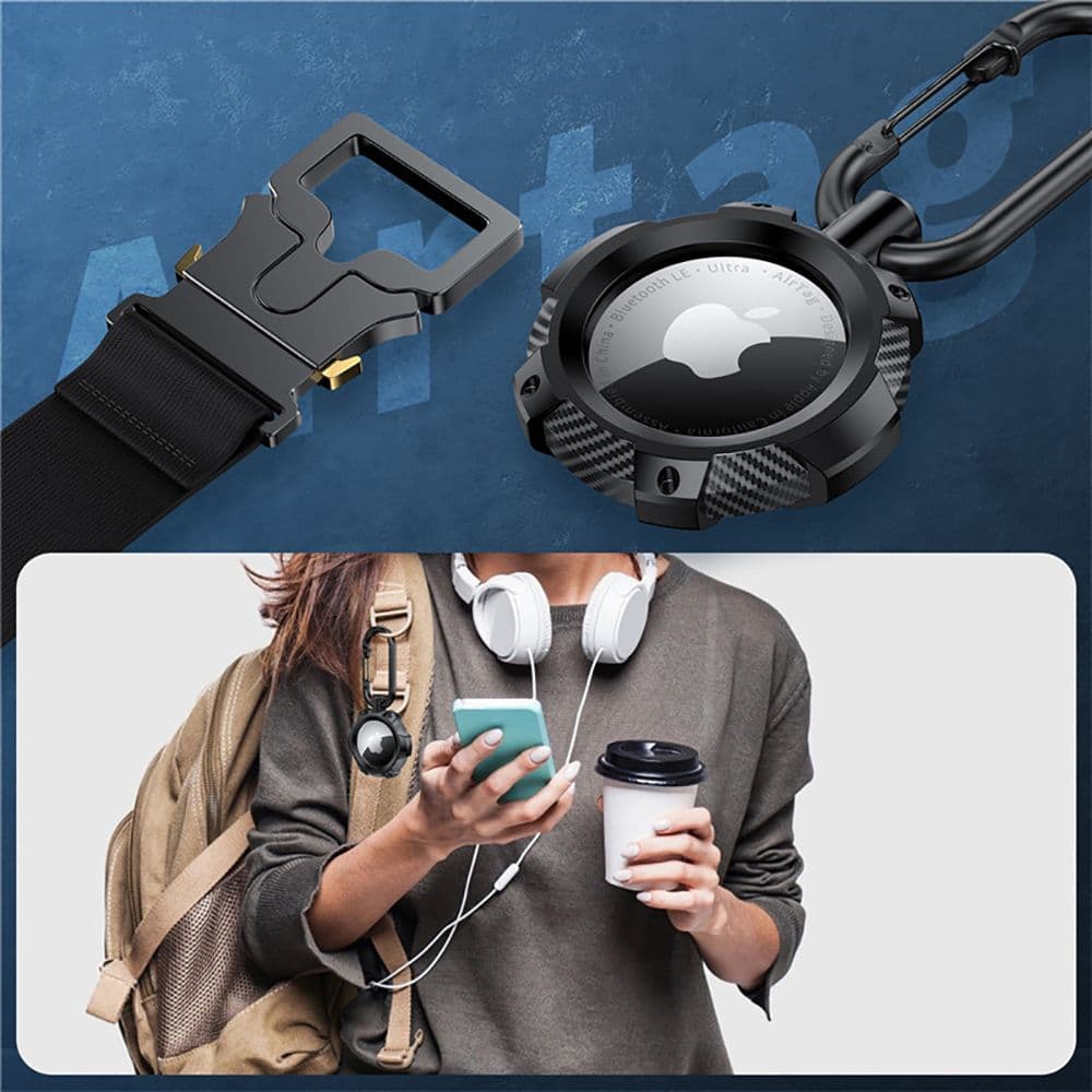 Tech-Protect TPUCarbon etui za Apple AirTag - črn 5