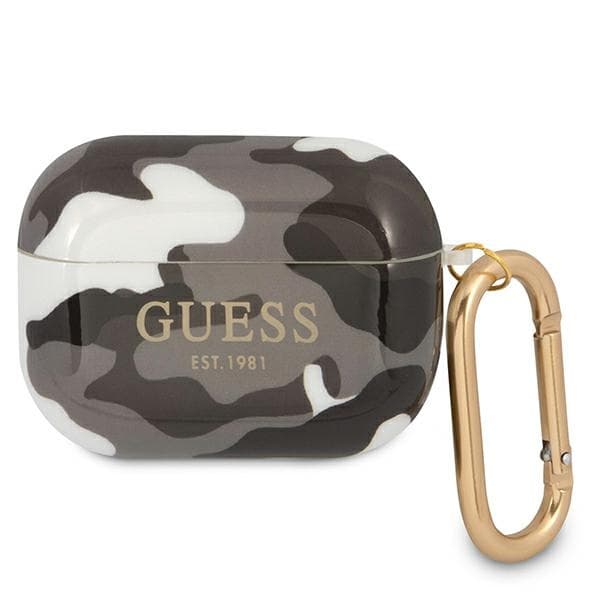 Ovitek za AirPods Pro Guess GUAPUCAMG Camo Collection, črn