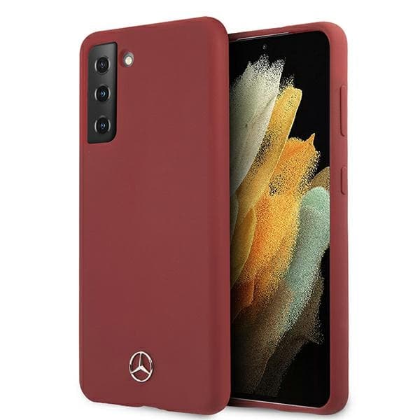 Mercedes Silikonski ovitek za Samsung Galaxy S21 - rdeč