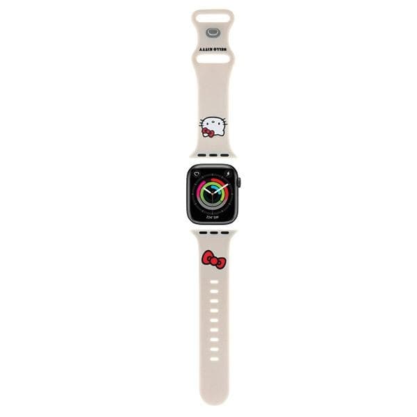 Hello Kitty trak za Apple Watch 38/40/41mm, Silicone Kitty Head, bež