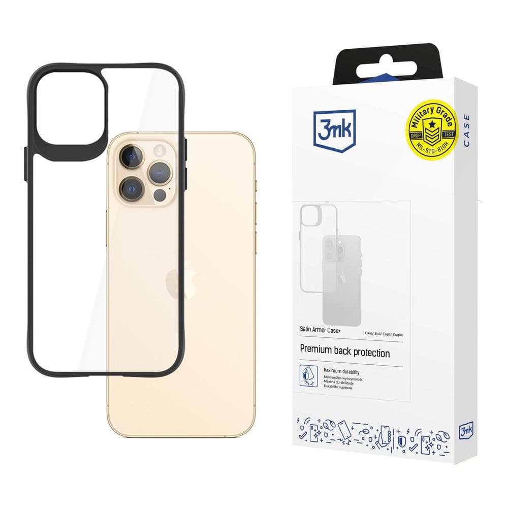 3mk Satin Armor Case+ ovitek za iPhone 12 Pro Max - transparenten