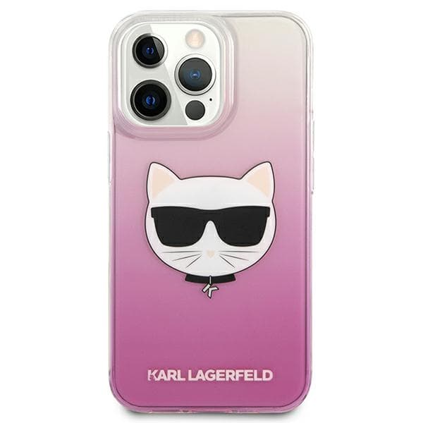 Ovitek Karl Lagerfeld Choupette Head za iPhone 13 Pro Max, roza 3