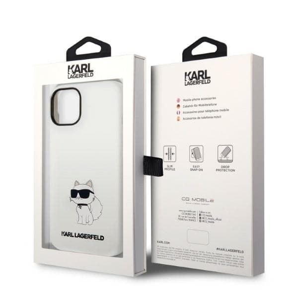 Karl Lagerfeld Silicone Choupette etui za iPhone 14 Plus - bela 8