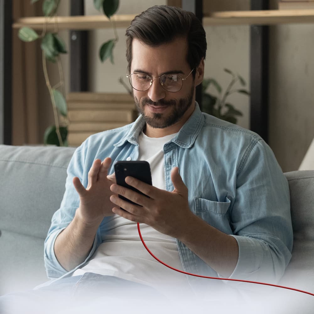 SBS TECABLETISSUETCCR USB-C v USB-C, 1,5m, 60W, pleten kabel - rdeči 4