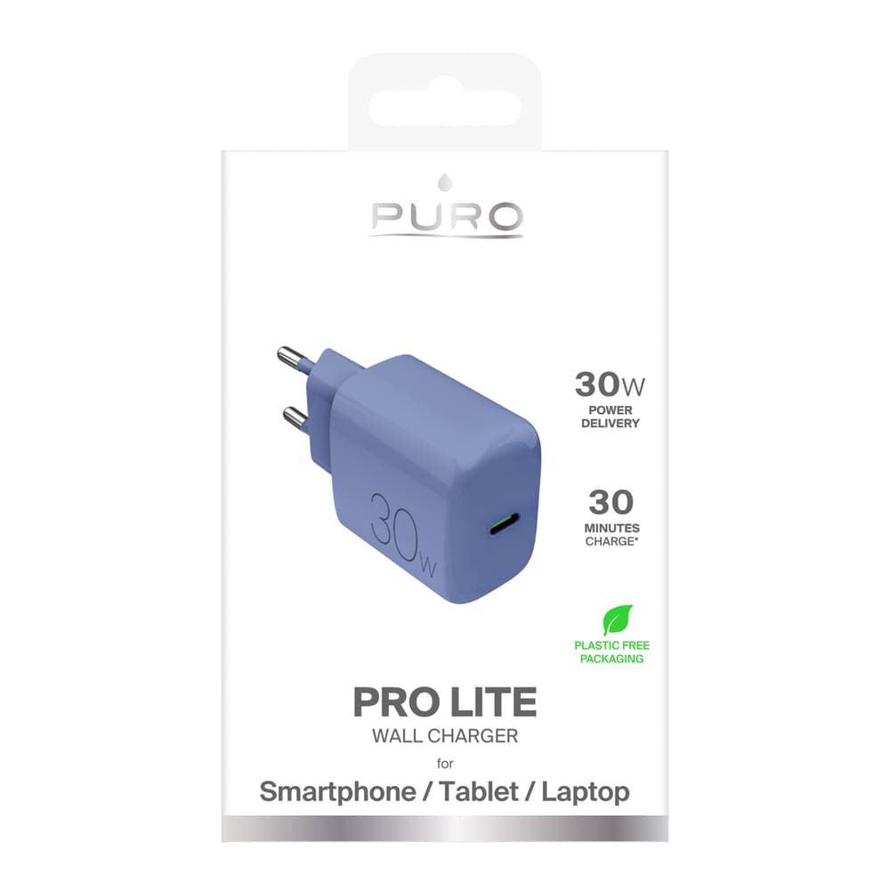 Puro Pro Lite 30W USB-C polnilec (modra) 2