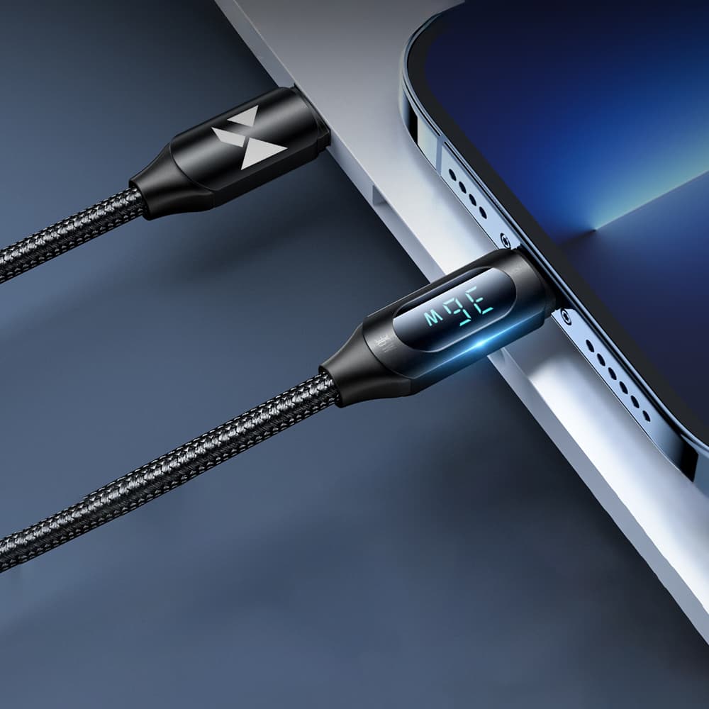 Wozinsky WUCLC1 Lightning - USB-C kabel, 36W, 480Mb/s, 1m - črn 6