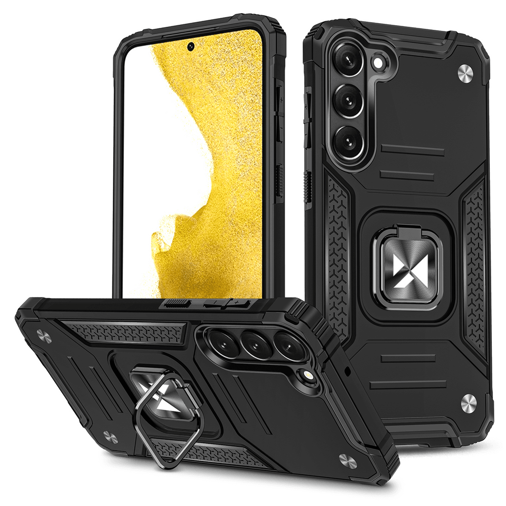 Wozinsky Ring Armor ovitek za Samsung Galaxy S23 - črn