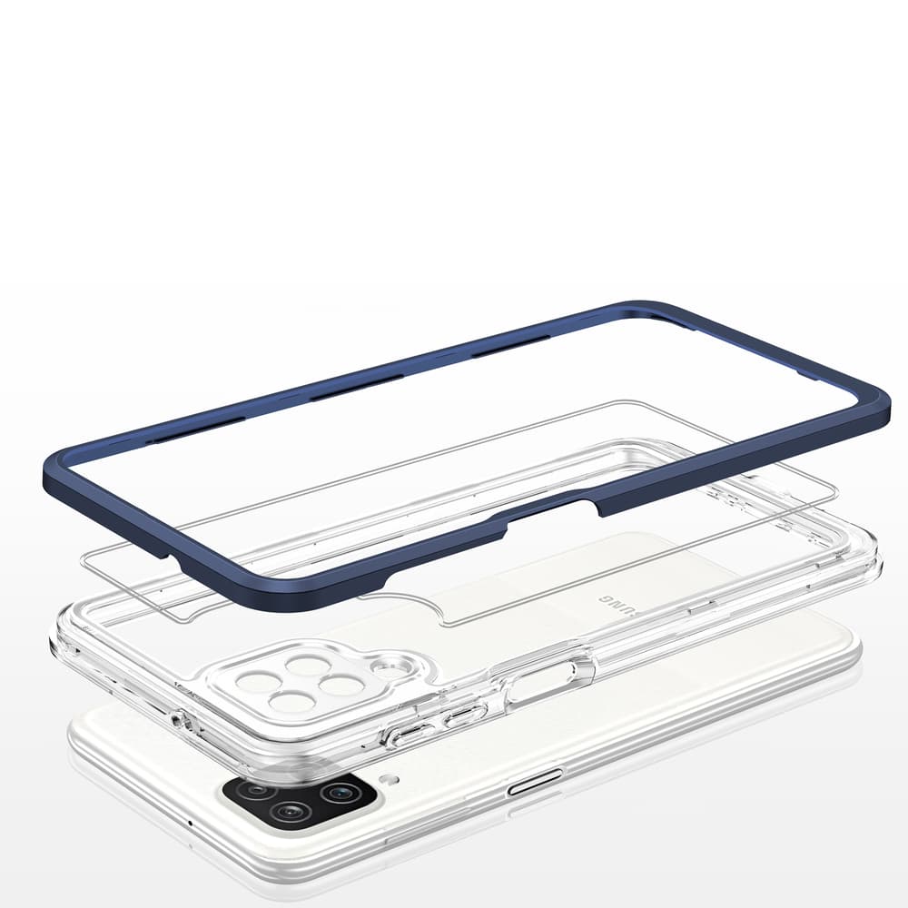 Hurtel ovitek Clear 3in1 za Samsung Galaxy A22 4G, moder 5