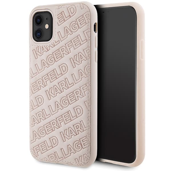 Karl Lagerfeld Quilted K Pattern ovitek za iPhone 11 / Xr - roza