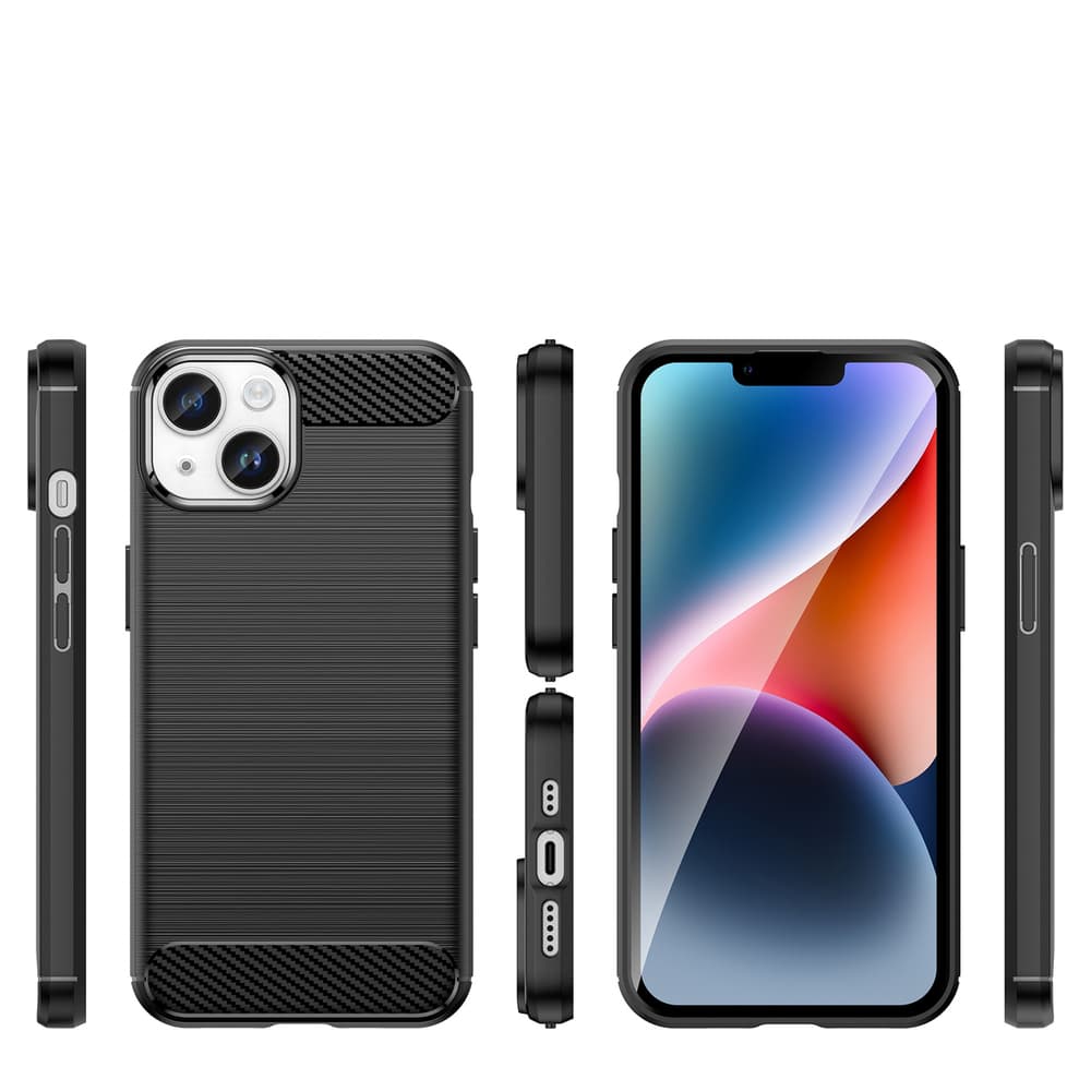 Hurtel Carbon ovitek za iPhone 14 Plus - črn 2