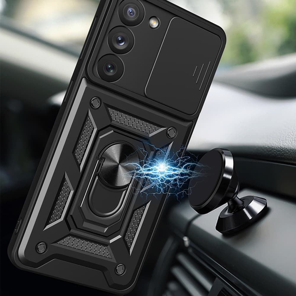 Hurtel Hybrid Armor Camshield etui za Samsung Galaxy S23+ (rdeč) 3
