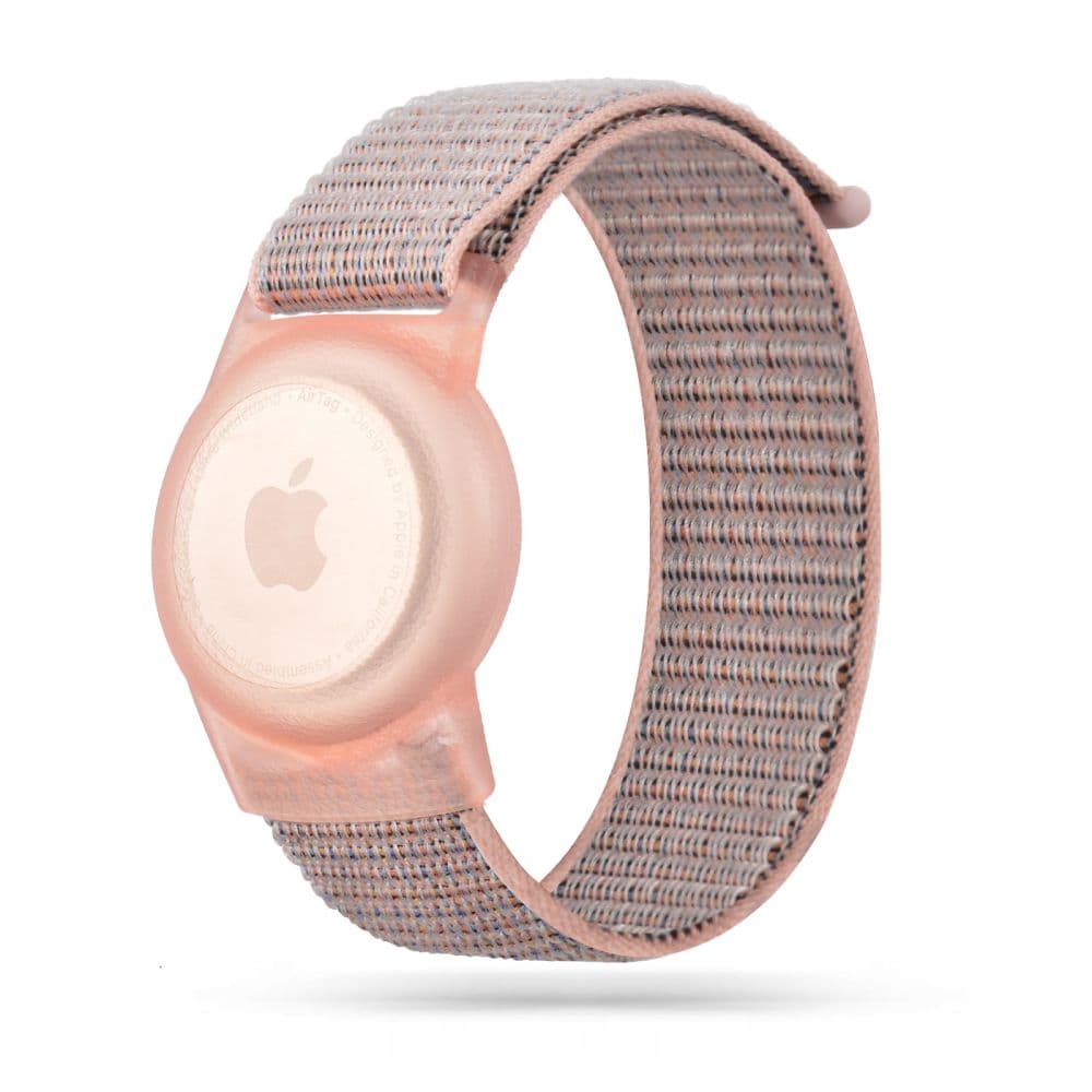 Tech-Protect Nylon zapestnica za otroke za Apple AirTag - roza 3