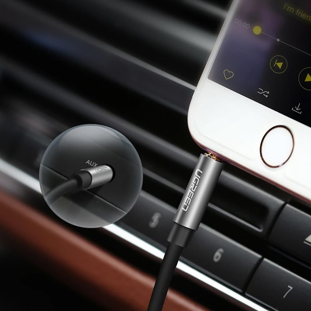 Ugreen AV119 AUX avdio kabel, mini jack 3.5mm / 3.5mm, 3m, črn 3