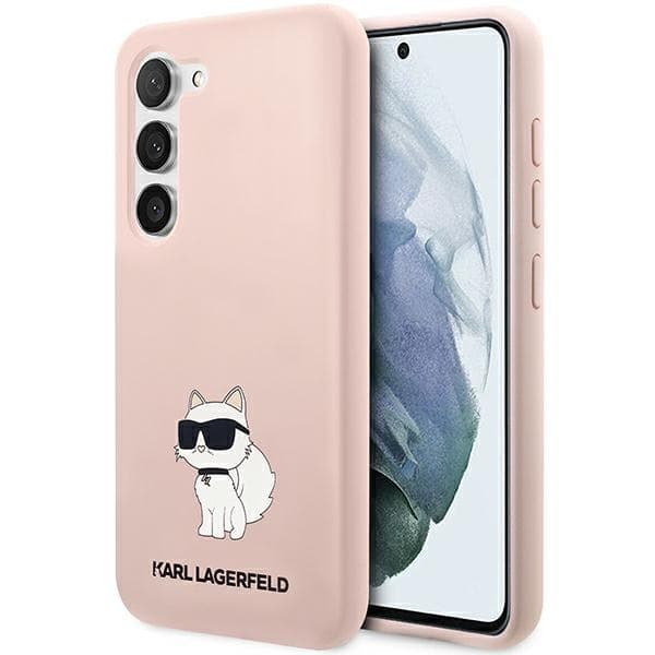 Karl Lagerfeld ovitek za Samsung S23+ Silicone Choupette, roza
