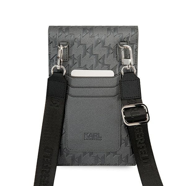 Karl Lagerfeld torbica Ikonik Karl Monogram Patch - srebrna 5