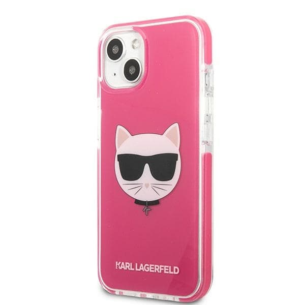 Etui Karl Lagerfeld Choupette Head za iPhone 13 mini - fuksijna 2
