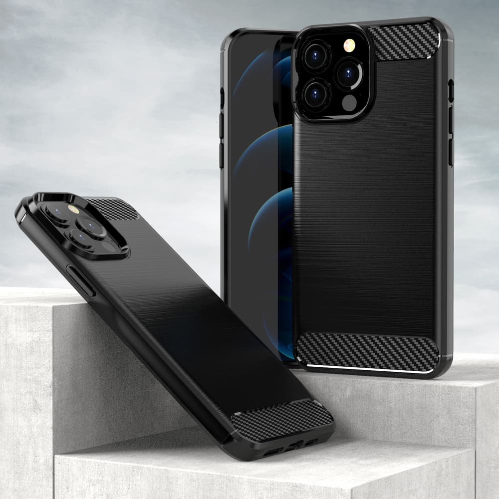 Hurtel Carbon ovitek za iPhone 13 Pro Max - črna 3
